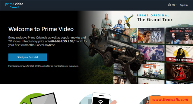 PrimeVideo官方网站，亚马逊视频